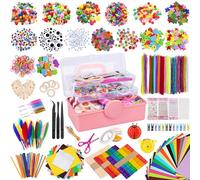 UCAMP Lavoretti Creativi per Bambini,3000+PCS DIY Art Craft Set,Kit Artigianali Giochi Kids Mestiere Fai da Te Decorazioni Giocattoli,Kids Mestiere per bambine e bambini di 4,5,6,7,8 anni