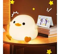 UCAMP Luce Notturna per Bambini LED in Silicone con Sensore Tattile e Timer, USB Ricaricabile per Camera da Letto - Regalo di Natale