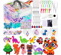 UCAMP Perline da Stirare Set,11500 pcs Perline a Fusione,Fusione Kit Creativo Fai da Te,Set di Perline da Stirare,Perline da Stiro,Artigianali Fai Sets con Carta Stiro,Stirare Pegboard e Accessori