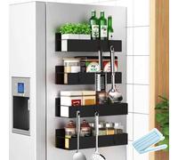 UCAMP Set di 4 Portaspezie Magnetico per Frigorifero,Magnetica Porta Spezie,Mensola Cucina Magnetico,Senza Foratura,Magneti Sospesi,Porta Spezie Magnetico per Organizzazione Cucina e Microonde