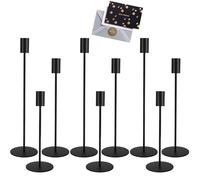 UCAMP Set di 9 Portacandele Neri,Portacandele in Metallo,Candelabro Set,Candeliere da Tavolo Ornamento Decorazioni,Porta Candele da Tavolo per Matrimoni,Compleanni,Natale,Cena a Lume di Candela