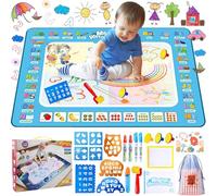 UCAMP Tappeto Magico Bambini,100x80cm Doodle Tappeto Magico,Tappetino Doodle da Disegno ad Acqua con Accessori,Tappeto Gioco Bambini,Riutilizzabile Senza Macchie,Giochi Educativi 3 4 5 Anni