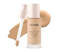 UCANBE Fondotinta e Correttore 2-in-1 - Alta Copertura e Finish Opaco - Arricchito con Acido Ialuronico - Trucco Viso a Lunga Durata per Pelli Grasse, Miste e Normali, 30ml (Beige sole)