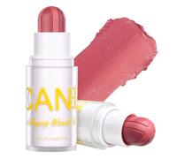 UCANBE Stick Blush Cremoso Bicolore per Guance, Labbra e Occhi, Multistick Miscelabile e Idratante con Vitamina E, Fard in Stick Lunga Durata e Impermeabile (02 Budino di Rosa)