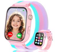 Ucani 4G Orologio Smartwatch Bambini, Orologio Intelligente con GPS, SOS, Telefono/Chat/Videochiamata, Modalità Scuola, Contapassi, Sveglia, Gioco Smart Watch Ragazza Ragazzo 4-12 Anni Regalo, Rosa