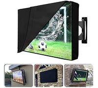 UCARE 600D - Copertura per TV da esterno con copertura per televisore anteriore trasparente, impermeabile, in tessuto Oxford, protezione antipolvere con tasca per telecomando (50-52 pollici)