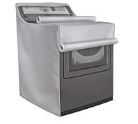 UCARE - Copertura per lavabiancheria per caricamento superiore, impermeabile, con cerniera, 29,5 x 28,7 x 34,6/49,2 cm (argento)