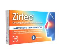 UCB Pharma Zirtec Decongestionante - Antistaminico per la rinite e il naso chiuso, 6 compresse