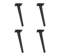 UCCE Gambe per mobili a Cono Obliquo Gambe di Supporto per mobili in Oro Nero Gambe per mobili Gambe per mobili da Bagno Gambe per tavoli Gambe per divani Quattro Pezzi (Nero