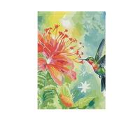 Uccelli Acquerello Fiori Semplici grandi bandiere all'aperto banner cortile di Natale per la decorazione esterna 28x40 double sided