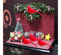 Uccelli artificiali a clip per alberi di Natale con corpo in schiuma piuma dettaglio e forte meccanismo di clip in metallo (C)