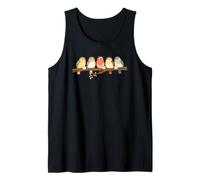 Uccelli Carini su Un Ramo Bere caffè Insieme Divertente Canotta