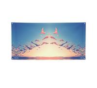 Uccelli che volano via sopra il cielo stampa sfondo banner decorazioni per feste di compleanno banner forniture foto puntelli banner
