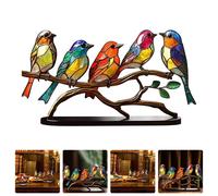 Uccelli colorati su ramo ornament desktop figurina decorazione della
