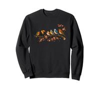 Uccelli colorati sul ramo fiore di ciliegio Giappone stile Bird Watcher Felpa
