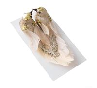 Uccelli con piume di schiuma, confezione da 2, 15 cm, decorazioni realistiche a clip per alberi e matrimoni, centrotavola per uccelli natalizi leggeri e sicuri (1)