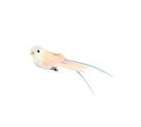 Uccelli decorativi - ARTEMIO - 6 uccelli piumati - Multicolore - 12 x 3,5 x 3 cm - Interno