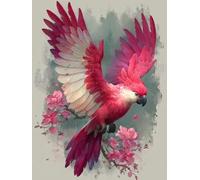 Uccelli Dipingere Con I Numeri Adulti, Flower Paint by Numbers Kit, Fai Da Te Dipingere Con I Numeri Con Pennelli e Vernice Acrilica, Passatempo per Adulti, Decora la Casa Regalo, 90x120cm R-3777