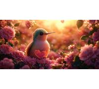 Uccelli Dipingere con i Numeri Kit, Fiori Grande Paint by Numbers Adulti, Set di Pittura con i Numeri, Kit di Pittura Acrilica, Principianti Facile su Tela Fai da Te Pittura a Olio 80x160cm J0L-155