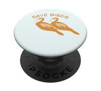 Uccelli e amanti della natura Vintage Darter Save Birds Earth Day PopSockets PopGrip Adesivo