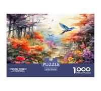 Uccelli e fiori Puzzle IntRattetetototenimento Creativo 1000 Pezzi Botanical uccello Scenes Puzzle Di Autotone Decorazione Perfetta Classici Giochi Per Uomini E Donne 70x50cm/1000pcs
