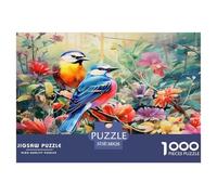 Uccelli e fiori Puzzles Giochi Edugattoivo 1000 Pezzi Botanical uccello Scenes Puzzle Di Autotone Decorazione Perfetta Sfide Divertenti Per Adulti E Bambini Da 12 Anni 38x26cm/1000pcs