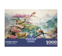 Uccelli e fiori Puzzles IntRattetetototenimento Creativo 1000 Pezzi Botanical uccello Scenes Puzzle Di Autotone Decora La Casa Giochi-rompicapo Per Adulti E Bambini Da 12 Anni 38x26cm/1000pcs