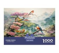 Uccelli e fiori Puzzles IntRattetetototenimento Creativo 1000 Pezzi Botanical uccello Scenes Puzzle Di Autotone Decora La Casa Giochi-rompicapo Per Adulti E Bambini Da 12 Anni 70x50cm/1000pcs