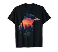 Uccelli Foresta Natura Ritratto Motivo Animale Stampa Art Maglietta