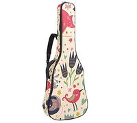 Uccelli gatto floreale chitarra gig bag impermeabile cerniera morbida chitarra zaino per basso acustico & classico folk chitarra elettrica caso