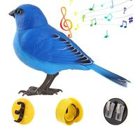 Uccelli giocattoli per bambini cantolettrico e cinguettio giocattolo giocattolo di uccelli interattivi e robot batteria per attivati per bambini, tita blu