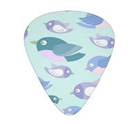 Uccelli Modello Verde Chiaro Colori Blu Plettri Chitarra Plettri Per Basso Chitarre Acustiche Elettriche (12 Conteggio)