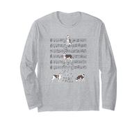 Uccelli Musica Uccelli Note Clef Music Maglia a Manica