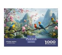 Uccelli Puzzle 1000 Pezzi Montagne e Acqua Puzzle Difficile E Stimolante Decorazione Interna in Cartone 100% Riciclato per Gli Amanti Di Puzzle 70x50cm/1000pcs