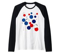 Uccelli selvatici giapponesi, Rosso, Blu, Punto, Rotondo, Pois, Kansai, Evento, Famiglia, Abbinamento Maglia con Maniche Raglan