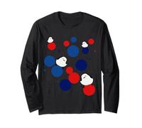 Uccelli selvatici giapponesi, Rosso, Blu, Punto, Rotondo, Pois, Kansai, Evento, Famiglia, Abbinamento Maglia a Manica