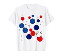 Uccelli selvatici giapponesi, Rosso, Blu, Punto, Rotondo, Pois, Kansai, Evento, Famiglia, Abbinamento Maglietta