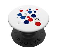 Uccelli selvatici giapponesi, Rosso, Blu, Punto, Rotondo, Pois, Kansai, Evento, Famiglia, Abbinamento PopSockets PopGrip Adesivo