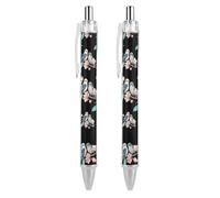 Uccelli su un ramo penna a sfera retrattile 0,5 mm penne a rullo per ufficio penne a punta media penne per diari 2 pezzi come foto 2