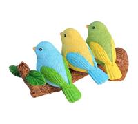 Uccelli sulla figura del ramo - Statuette di uccelli Set di 3 | Figure di uccelli | Uccelli sulla scultura ramo | Resina decorativa Hangable Scultura d'arte moderna per la sua