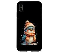 Uccellino invernale con berretto, sciarpa e occhiali Custodia per iPhone XS Max