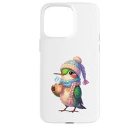 Uccellino invernale con sciarpa calda Custodia per iPhone 15 Pro Max