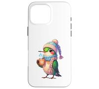 Uccellino invernale con sciarpa calda Custodia per iPhone 16 Pro Max