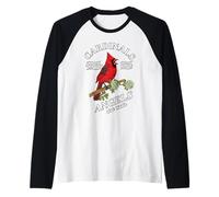 Uccello Cardinale Rosso commemorativo Gli Angeli Sono vicini Maglia con Maniche Raglan