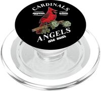 Uccello cardinale rosso commemorativo Gli angeli sono vicini PopSockets PopGrip per MagSafe