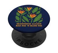 Uccello del Paradiso Pianta da fiore Sudafrica Proverbio Afrikaans PopSockets PopGrip Adesivo
