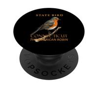 Uccello del Territorio del Connecticut, il Turdus migratore PopSockets PopGrip Adesivo