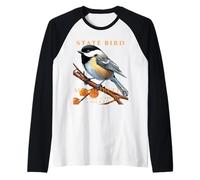 Uccello del Territorio del Massachusetts La cinciallegra v2 Maglia con Maniche Raglan