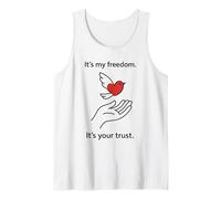 Uccello dell'Amore Volare dalla Mano Simbolico Fiducia Arte Canotta