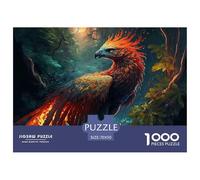 Uccello di Fuoco Mistico Puzzle 1000 Pezzi Carta Puzzle per Adulti Scenario Foresta Relax Concentrazione Regalo Casa 70x50cm/1000pcs